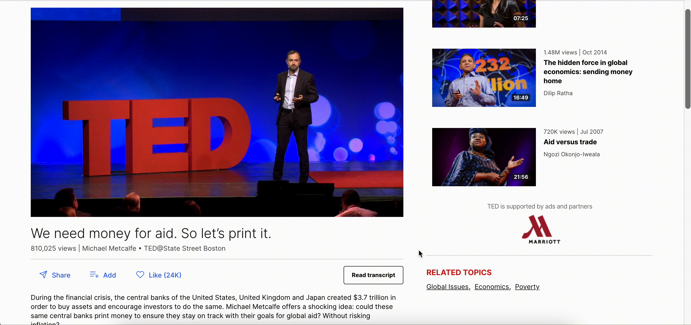 TED Talks 字幕の出し方動画