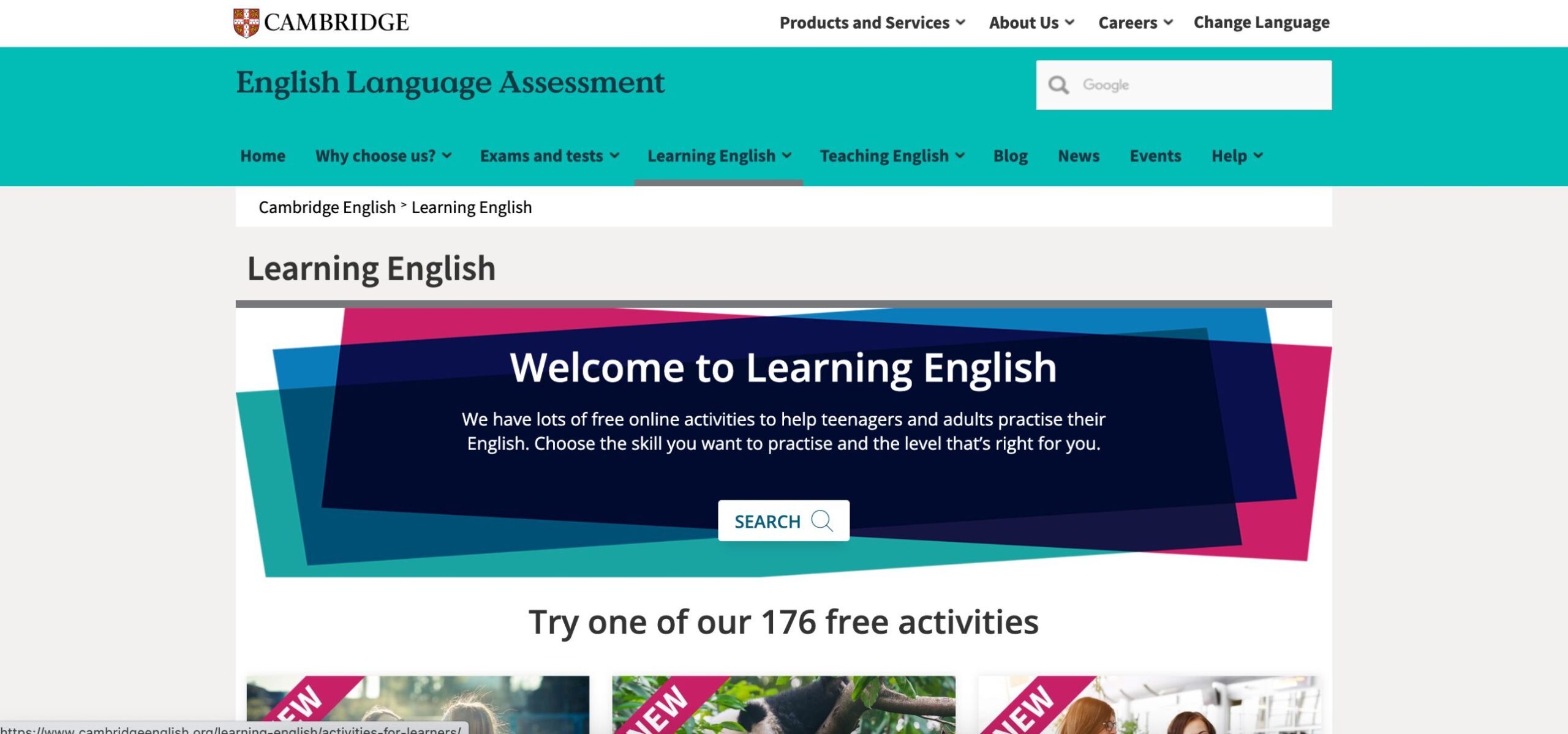 Cambridge | English Language Assessment | Learning English